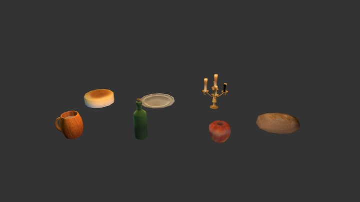 food&wine 3D Model