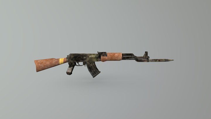 [DAE] Forest Loner - AK Gun Prop 3D Model