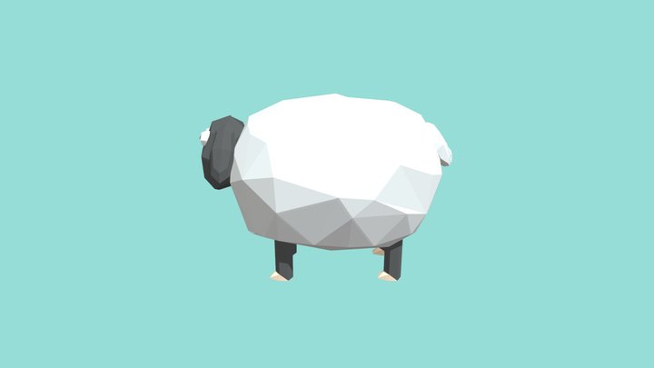 Low Poly Sheep 3D Model