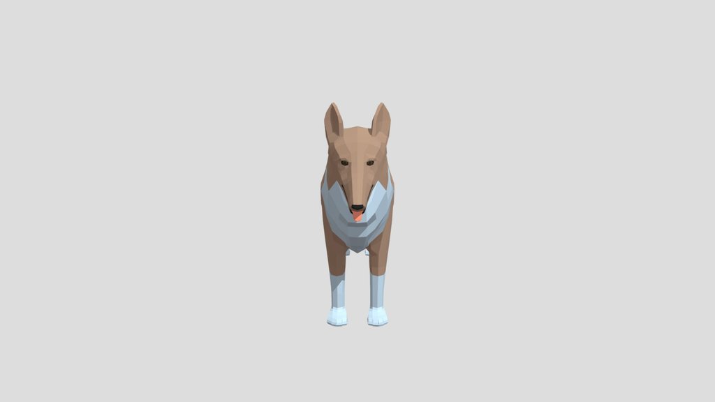 Low Poly Rough Collie