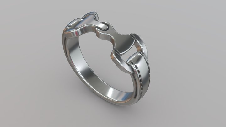 Snaffle Bit Ring 3D Model