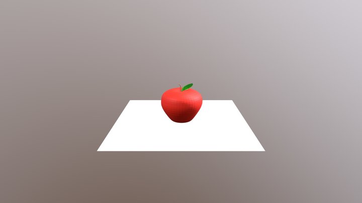 期中蘋果 3D Model