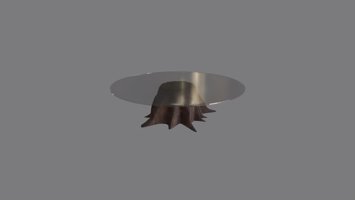 Tree Stump Coffee Table Asset 2K 3D Model