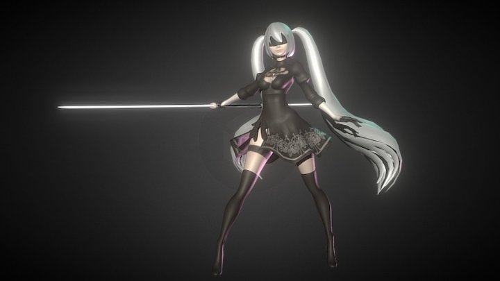 BB (2B Nier Automata) 3D Model