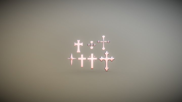 Crucifixes Collection 3D Model
