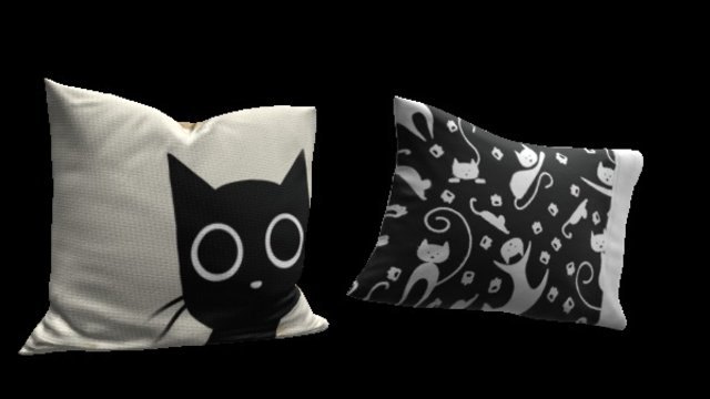 kitty cat pillows 3D Model