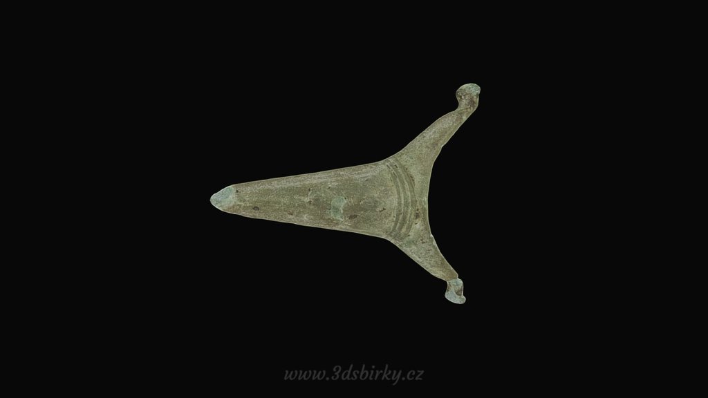 Bronze spur / Bronzová ostruha — Sketchfab embed 3D viewer