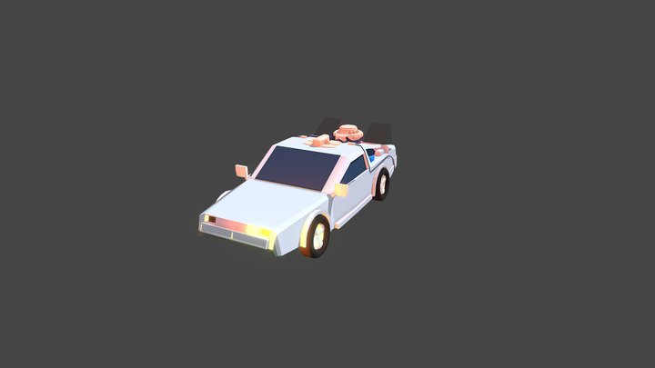 Low DeLorean 3D Model