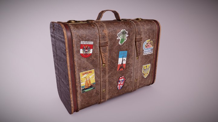 ATT - Old Luggage - PBR Game Ready 3D Model