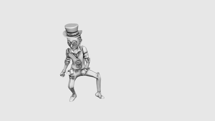 The Gambler with Animation 3D Model