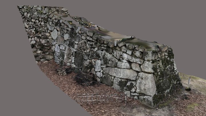 岡山城本丸下の段六十一雁木門石垣 3D Model