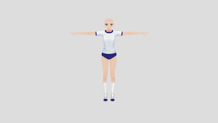 Yandere Simulator Female Student Gym Clothes 3D Model