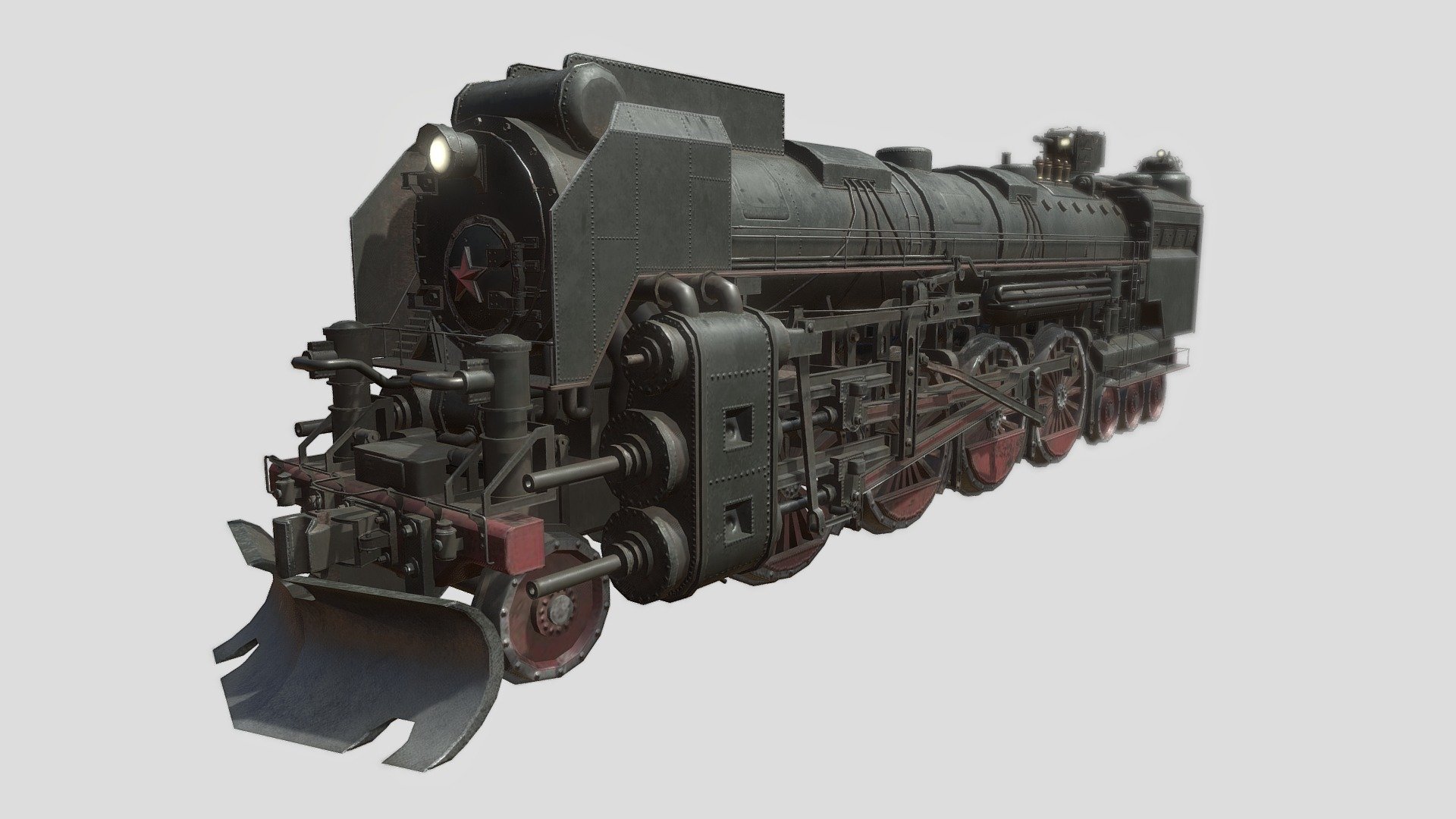 Titanic Soviet Train Engine - 3D model by Vlkyr (@Vlkyr) [21023c9]