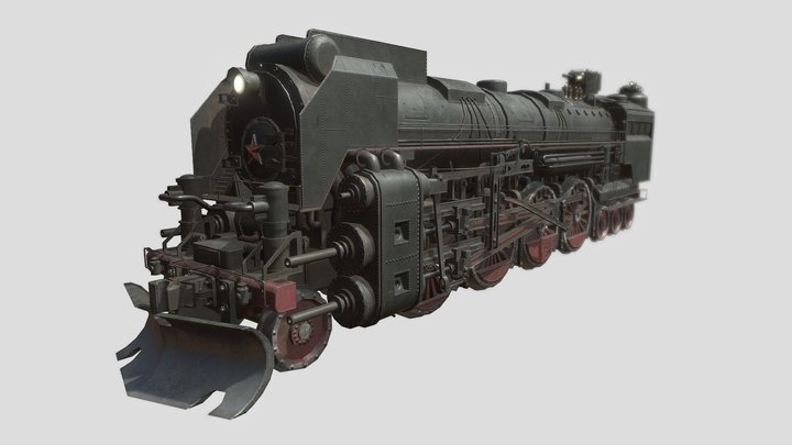 Titanic Soviet Train Engine 3D Model