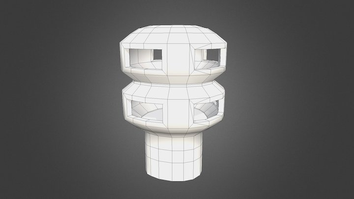 Scifi Building 3D Model