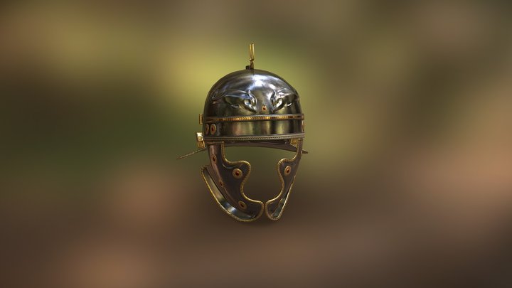 Roman Centurion Helmet GAME READY 3D Model