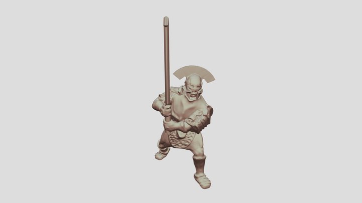 Middle-Earth Uruk-hai Captain Twohanded 3D Model