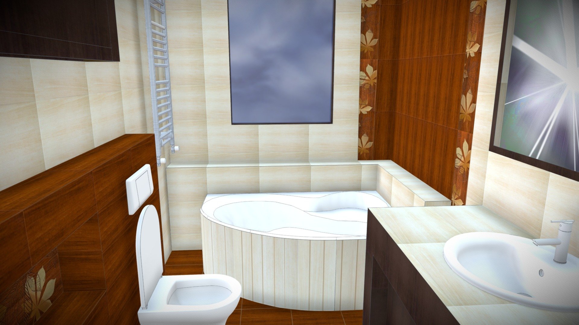 Bathroom interior - 3D model by Zdobyslav31 [210464b] - Sketchfab