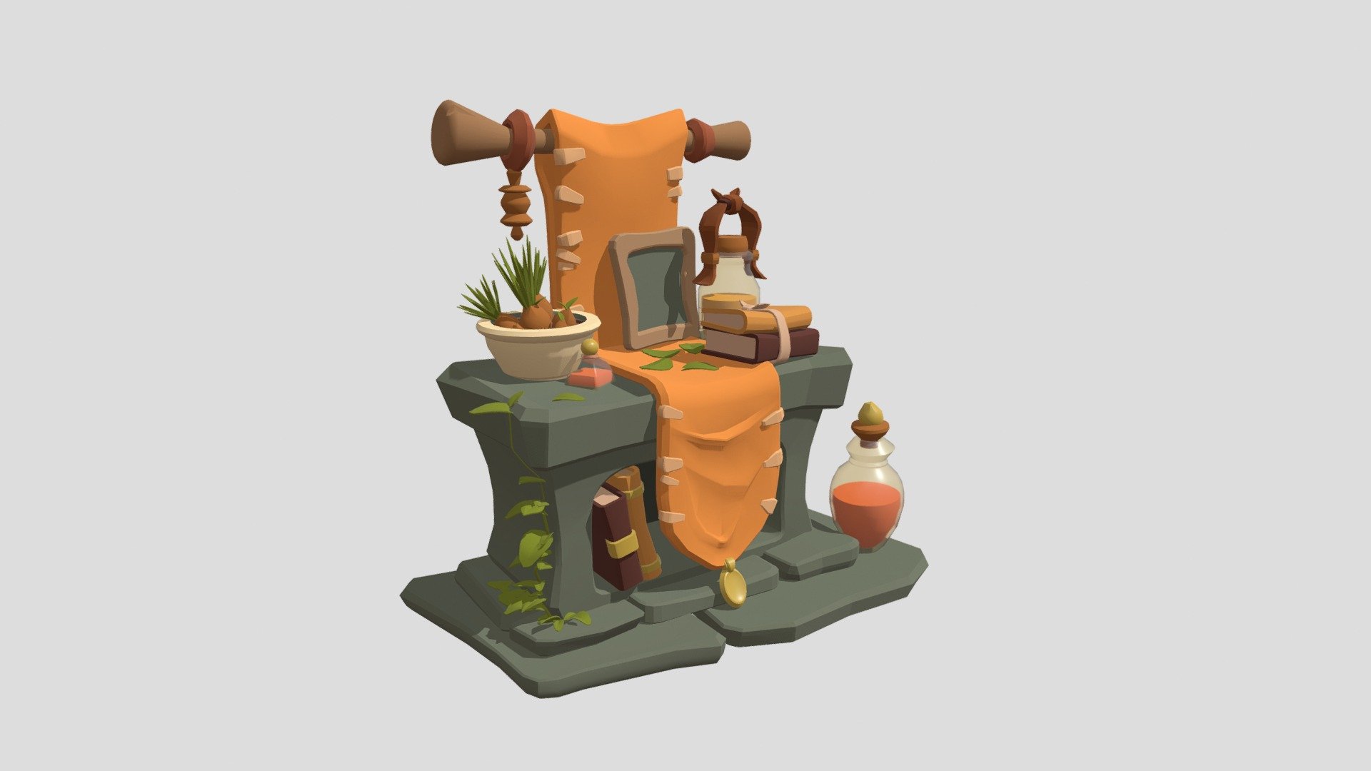 XYZ Homework: herbalist's table - Download Free 3D model by merryminder ...