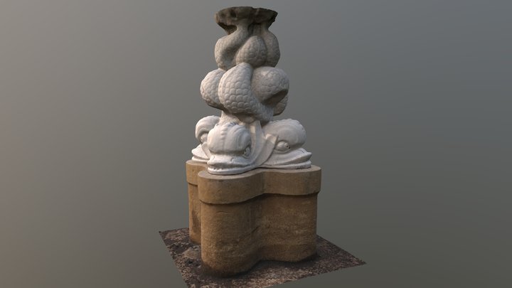 Fountain Pillar 3D Model