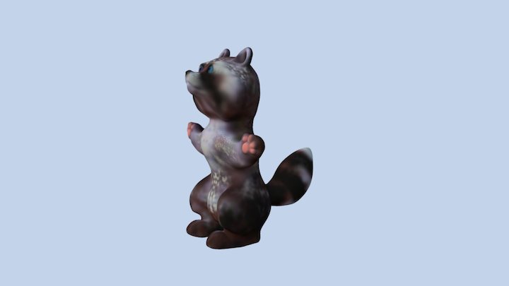 Little Raccoon 3D Model