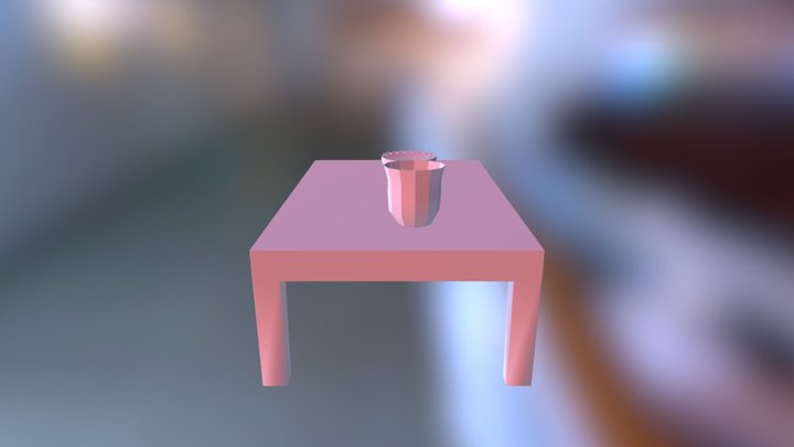 Mesa e Utensílios 3D Model