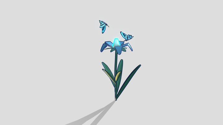 Glowing flower 3D Model