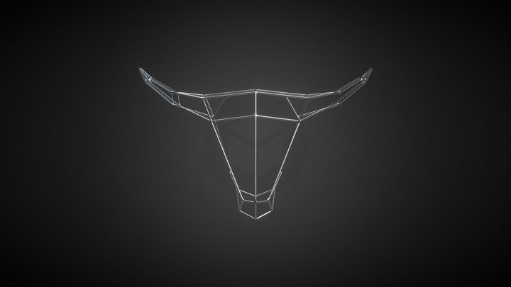 Bull head lowpoly 3D Model