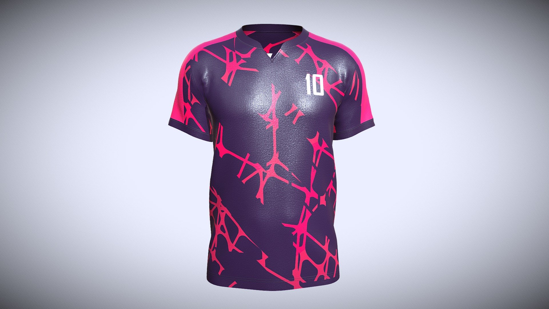 Soccer Hot Pink And Purple Jersey Player-10 - Buy Royalty Free 3D model ...