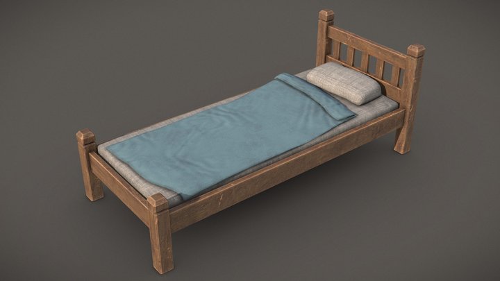Old Bed 3D Model