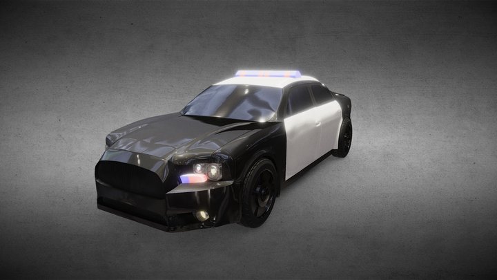 Dodge Charger police interceptor 2011 3D Model
