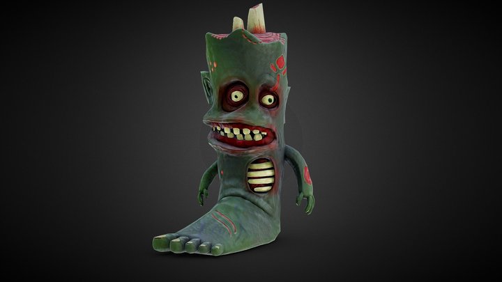 Stump Zombie 3D Model