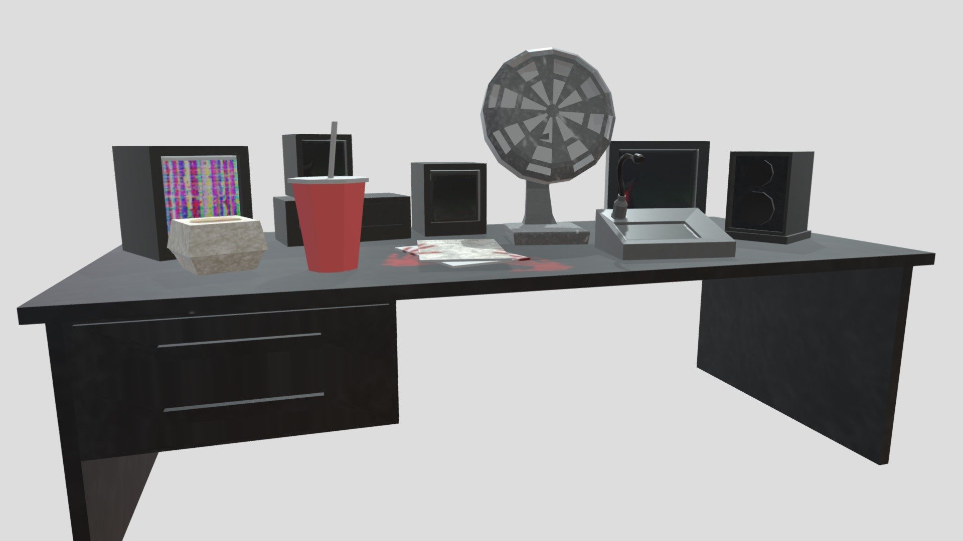 Desk - 3D model by Dominika Pusowska (@DominikaP) [210df80] - Sketchfab