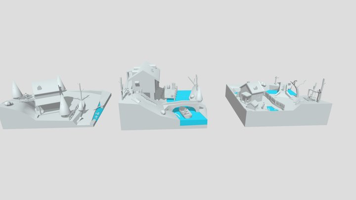 Eco House - Blockout 3D Model