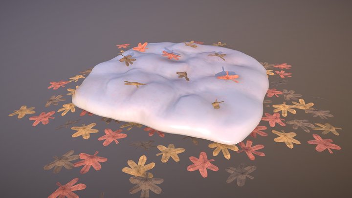 Autumn Leaves in the Winter 3D Model