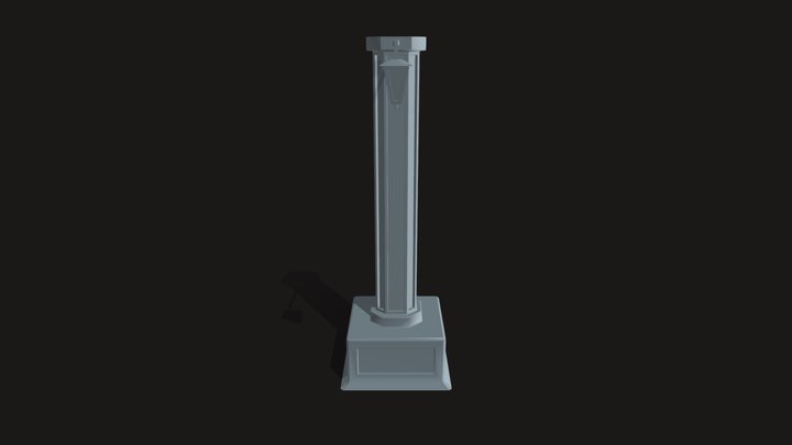 Ancient Fantasy Pillar 3D Model