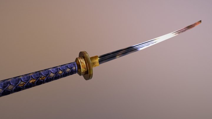 Katana Japanese sword 3D Model