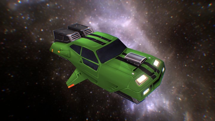 Space Muscle Car 3D Model