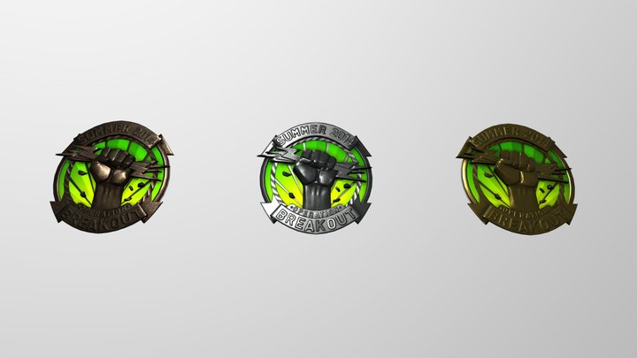 CS:GO Operation Breakout Coins 3D Model