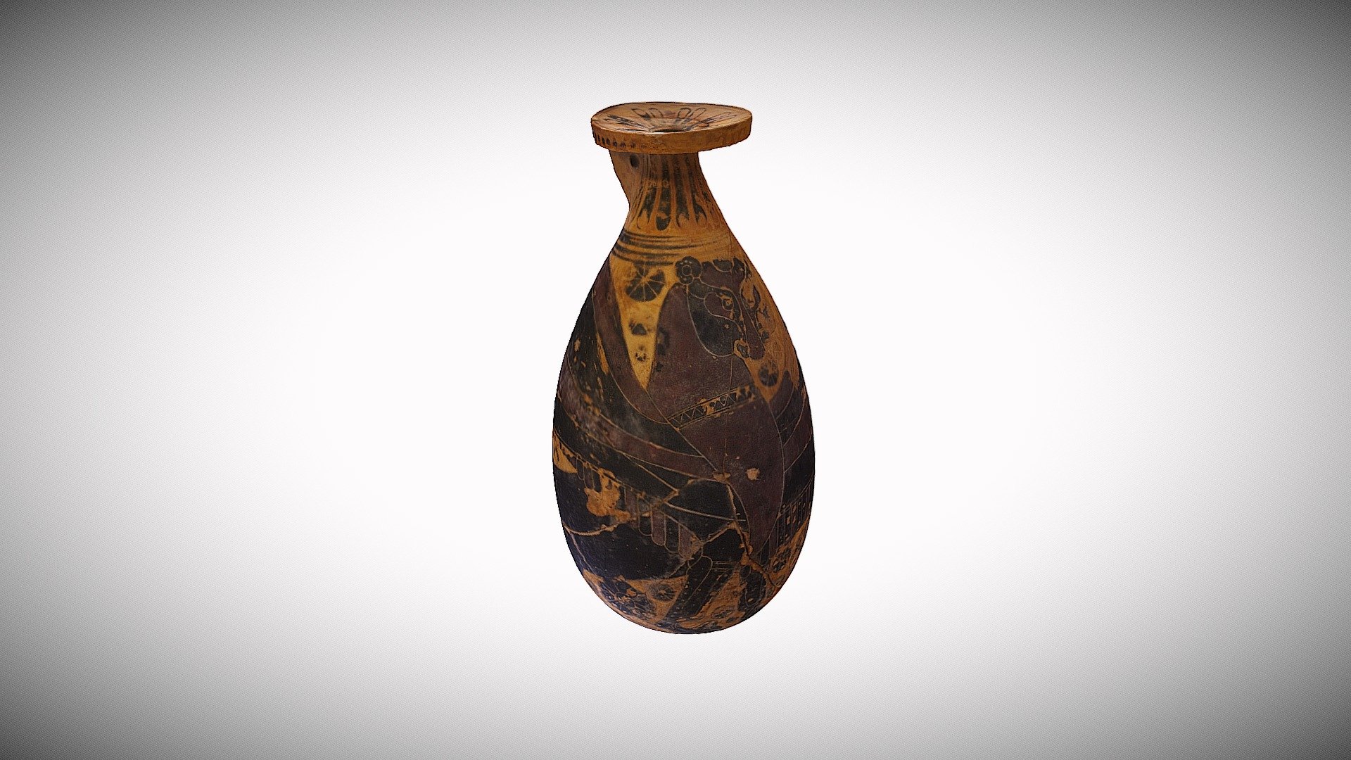 Corinthian Black Figure Alabastron