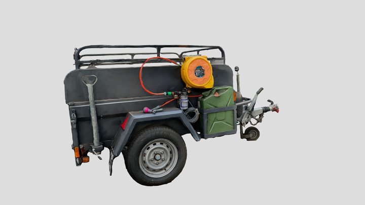 Car Trailer 3D Model