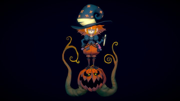 Little Witch 3D Model