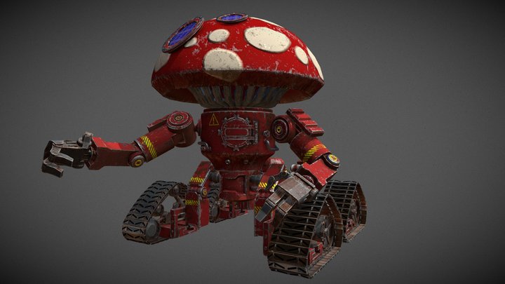 Mushroom Mars Sample Collector Machine 3D Model