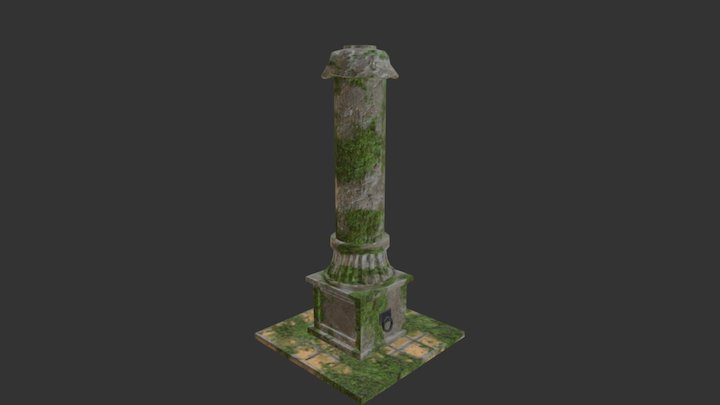 Broken Pillar 3D Model