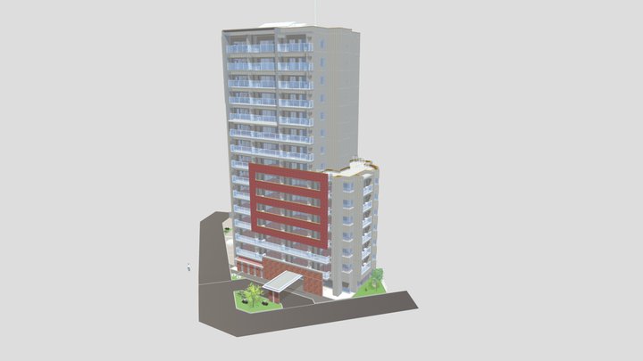 Apartment 1 Overall　Unfurnished 3D Model
