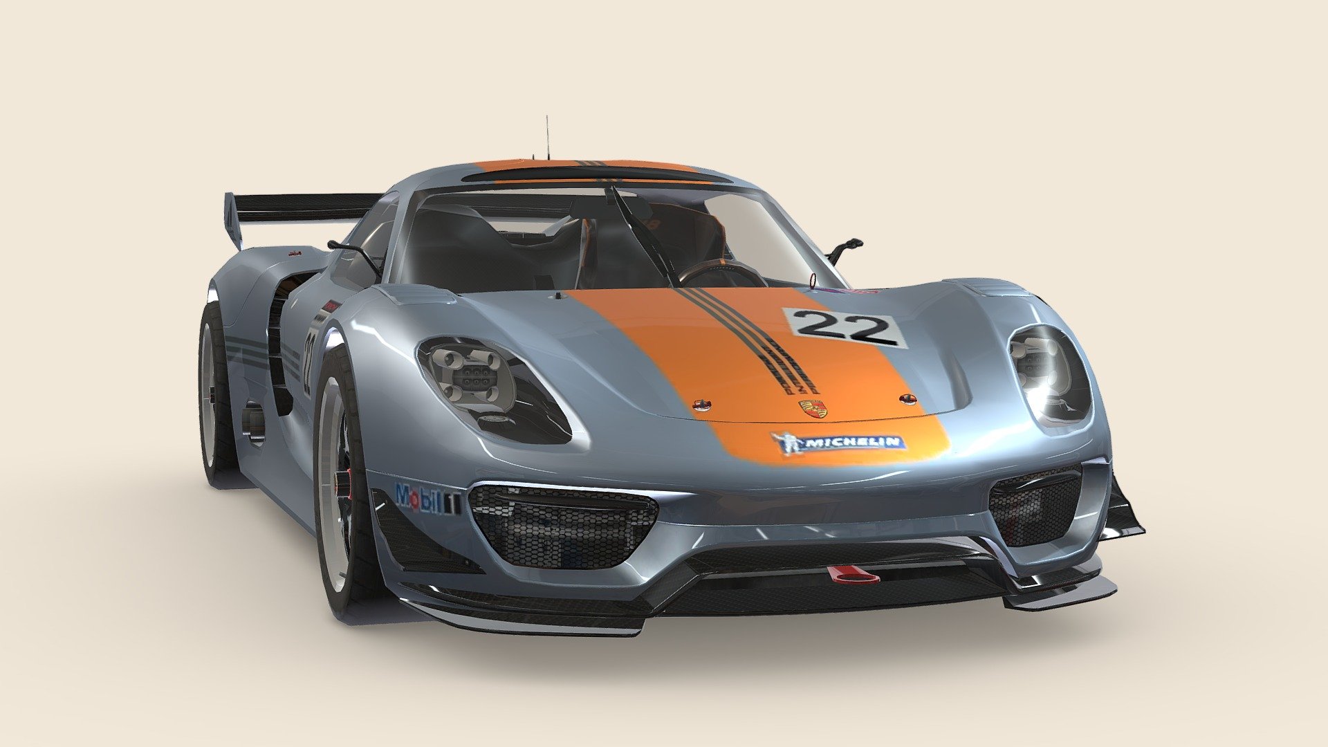 Porsche 918 RSR - Banner YourCar360 — Sketchfab embed 3D viewer