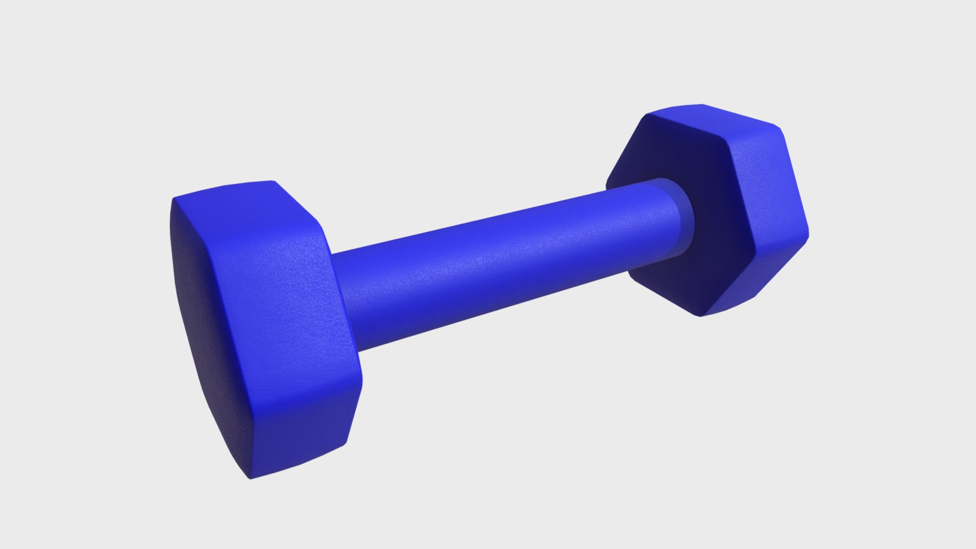 3D model Neoprene dumbbell - This is a 3D model of the Neoprene dumbbell. The 3D model is about a blue and black pen.