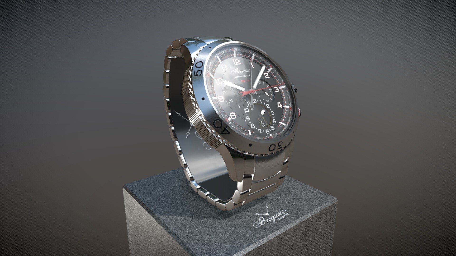 Watch - Type XXII 3880 - Breguet - 3D model by Weisenberg [211affc ...