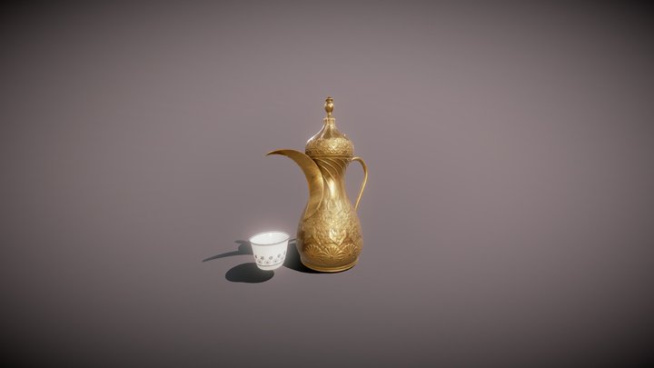 Arabian Coffee Pot 3D Model