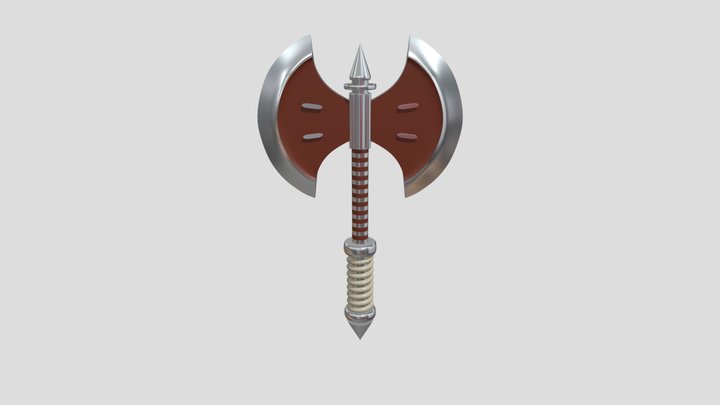 Title: Double-Bladed Battle Axe – 3D Model 3D Model
